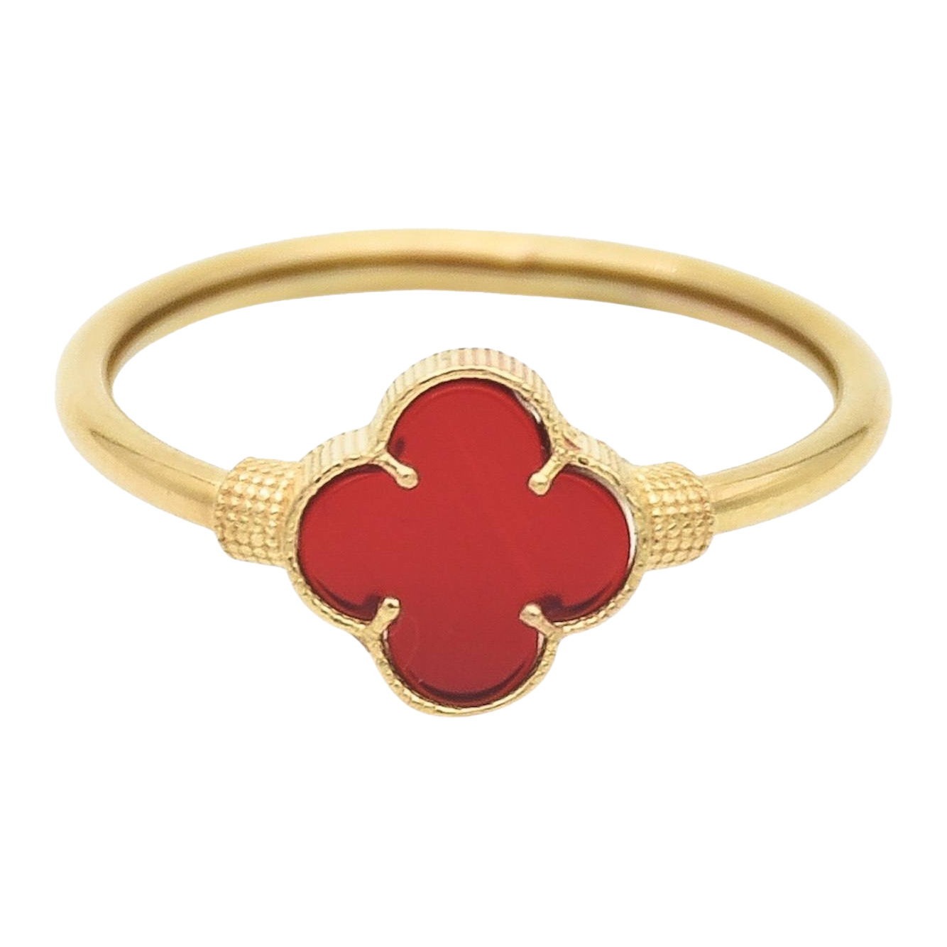 انگشتر طلا 18 عیار ونکلیف رنگی