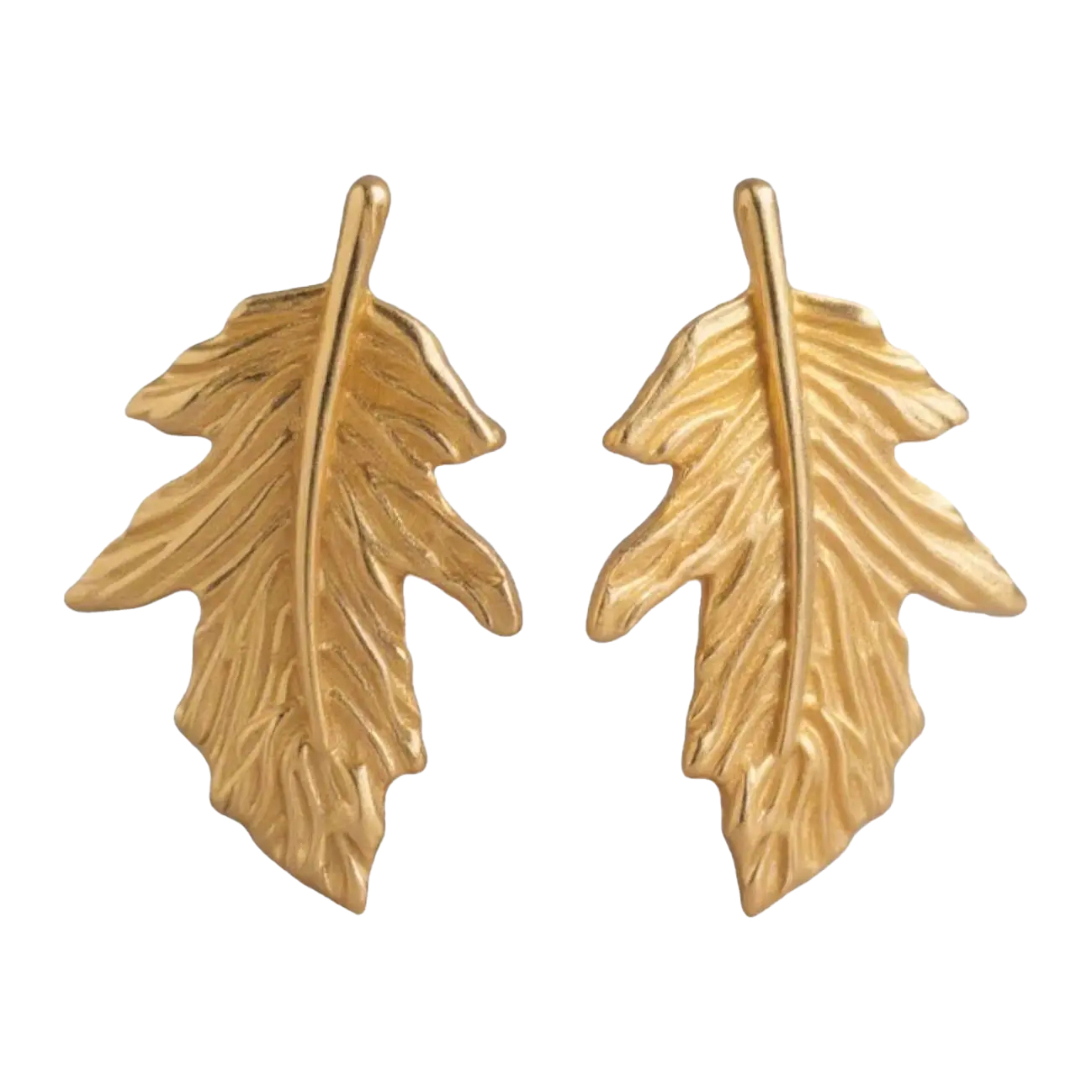 گوشواره طلا 18 عیار مدل برگ پاییزی