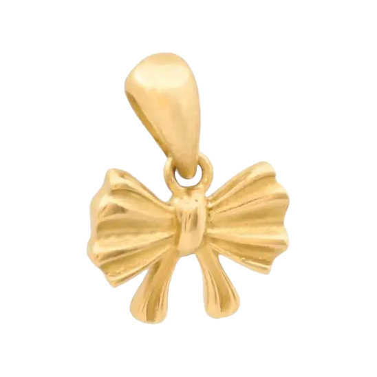 پلاک طلا 18 عیار مدل پاپیونی