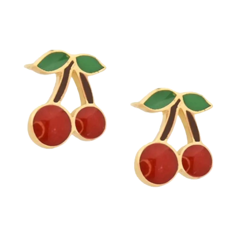 گوشواره طلا 18 عیار مدل گیلاس