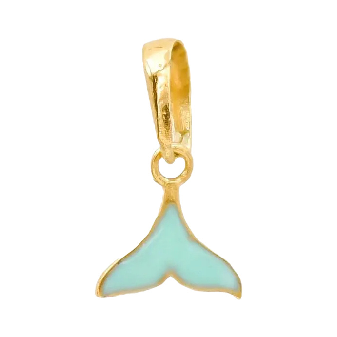 پلاک طلا 18 عیار مدل دم وال میناکاری