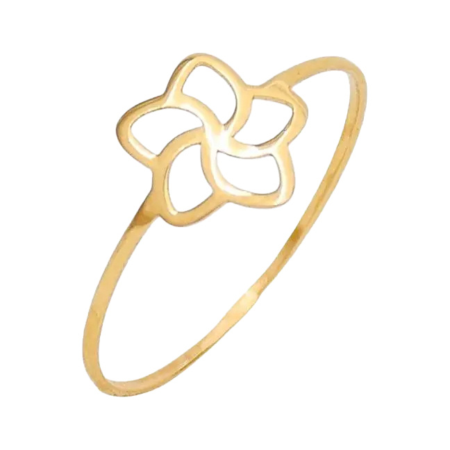 انگشتر طلا 18 عیار مدل  گل