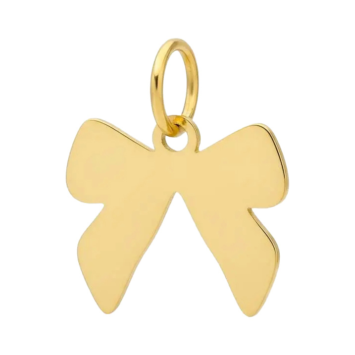 پلاک طلا 18 عیار مدل پاپیونک طلایی