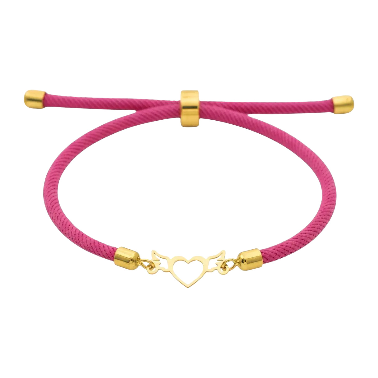 دستبند طلا 18 عیار مدل قلب پرنده