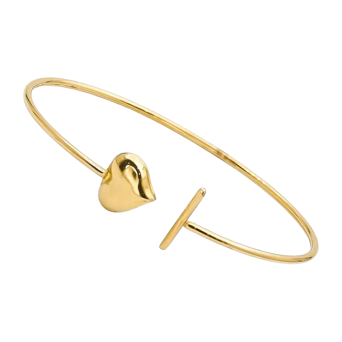 بنگل طلا 18 عیار مدل قلب و تقاطع