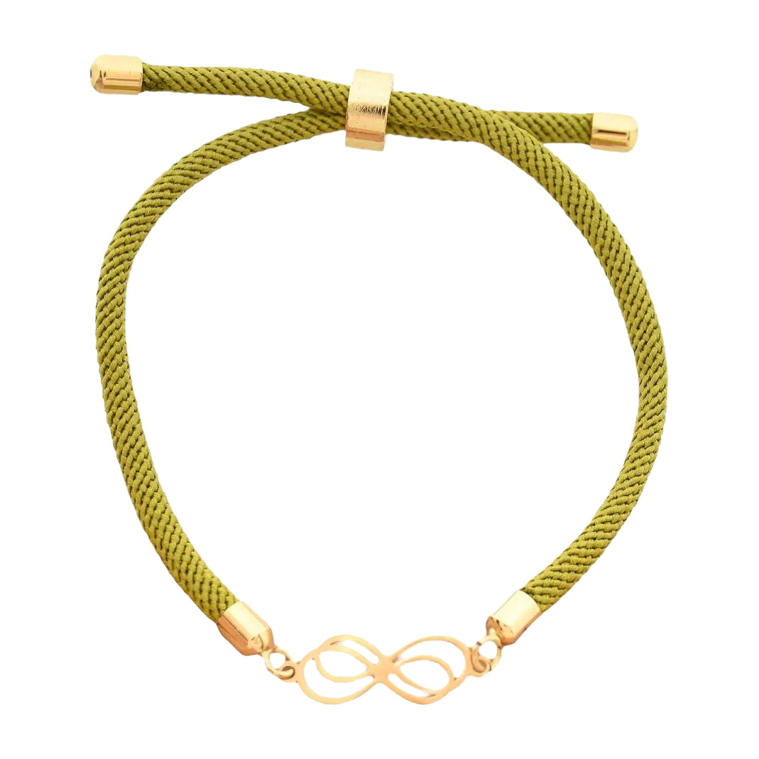 دستبند طلا 18 عیار مدل بی نهایت موازی x