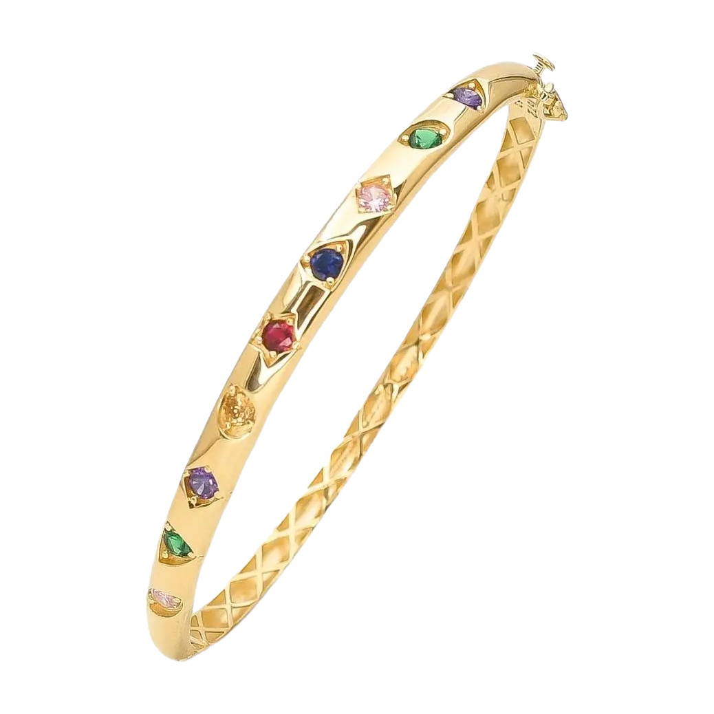 بنگل طلا 18 عیار مدل پاملاتو