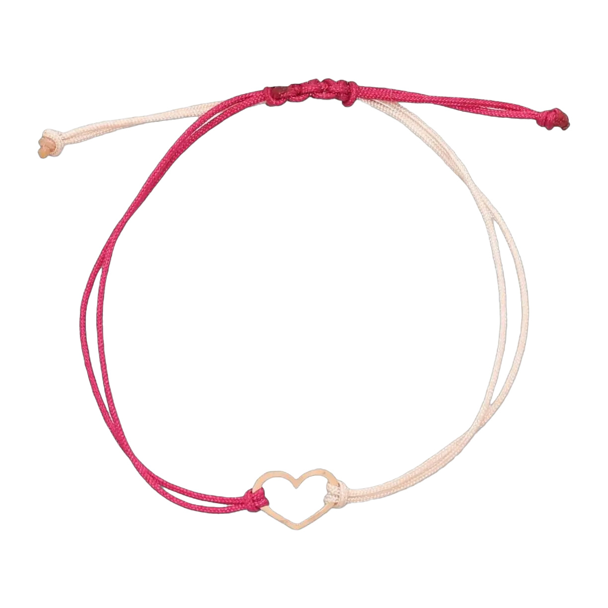 دستبند طلا 18 عیار مدل قلب ساده