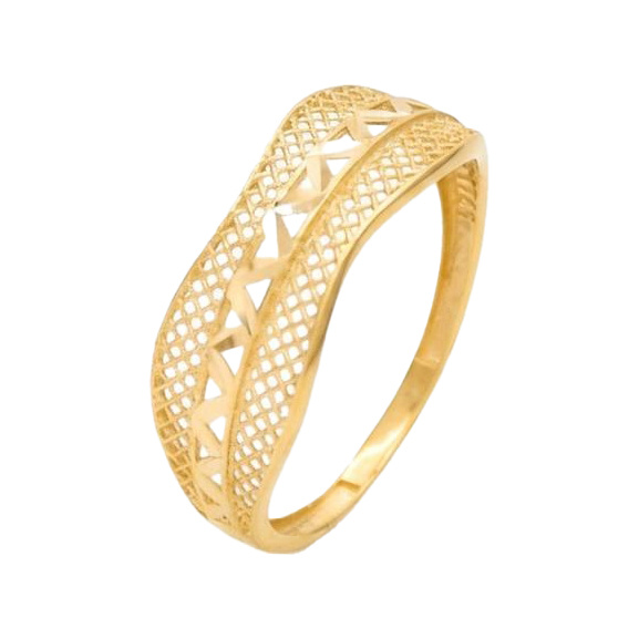 انگشتر طلا 18 عیار مدل فیوژن زیگ زاگ