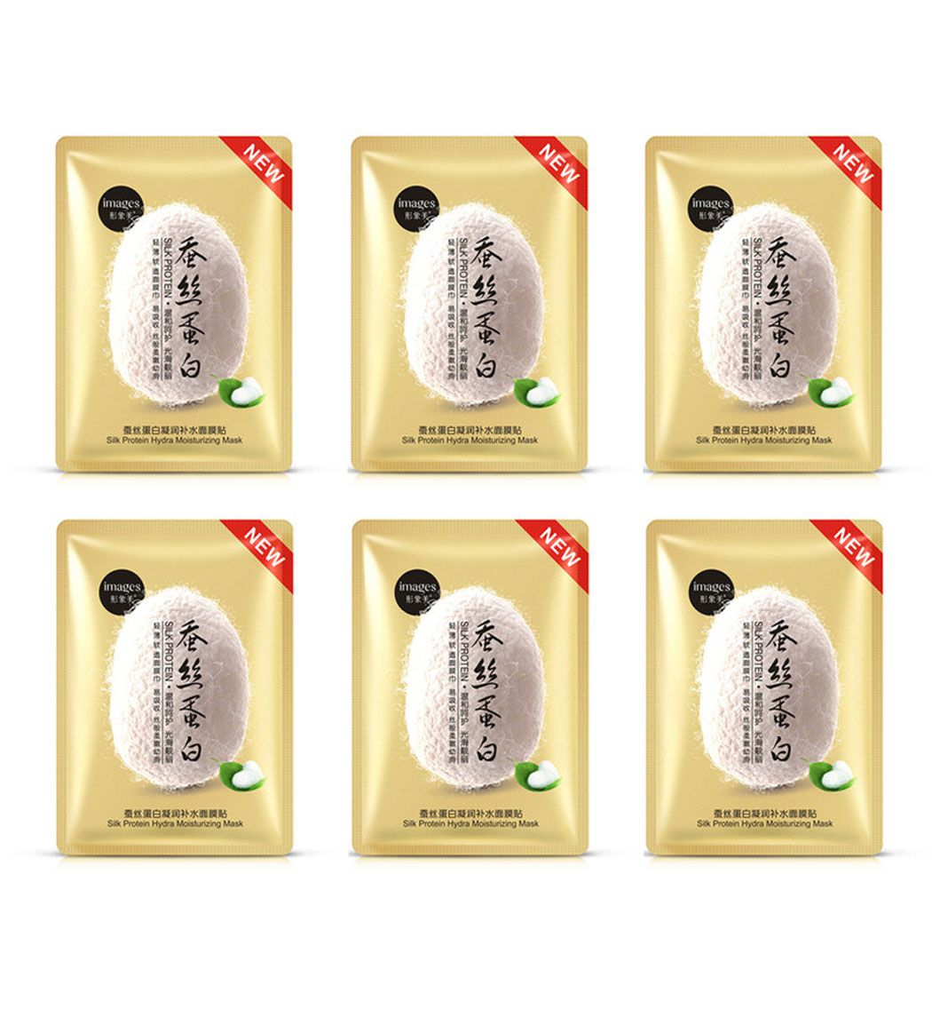 ماسک صورت مدل ابریشم طلایی مجموعه 6 عددی