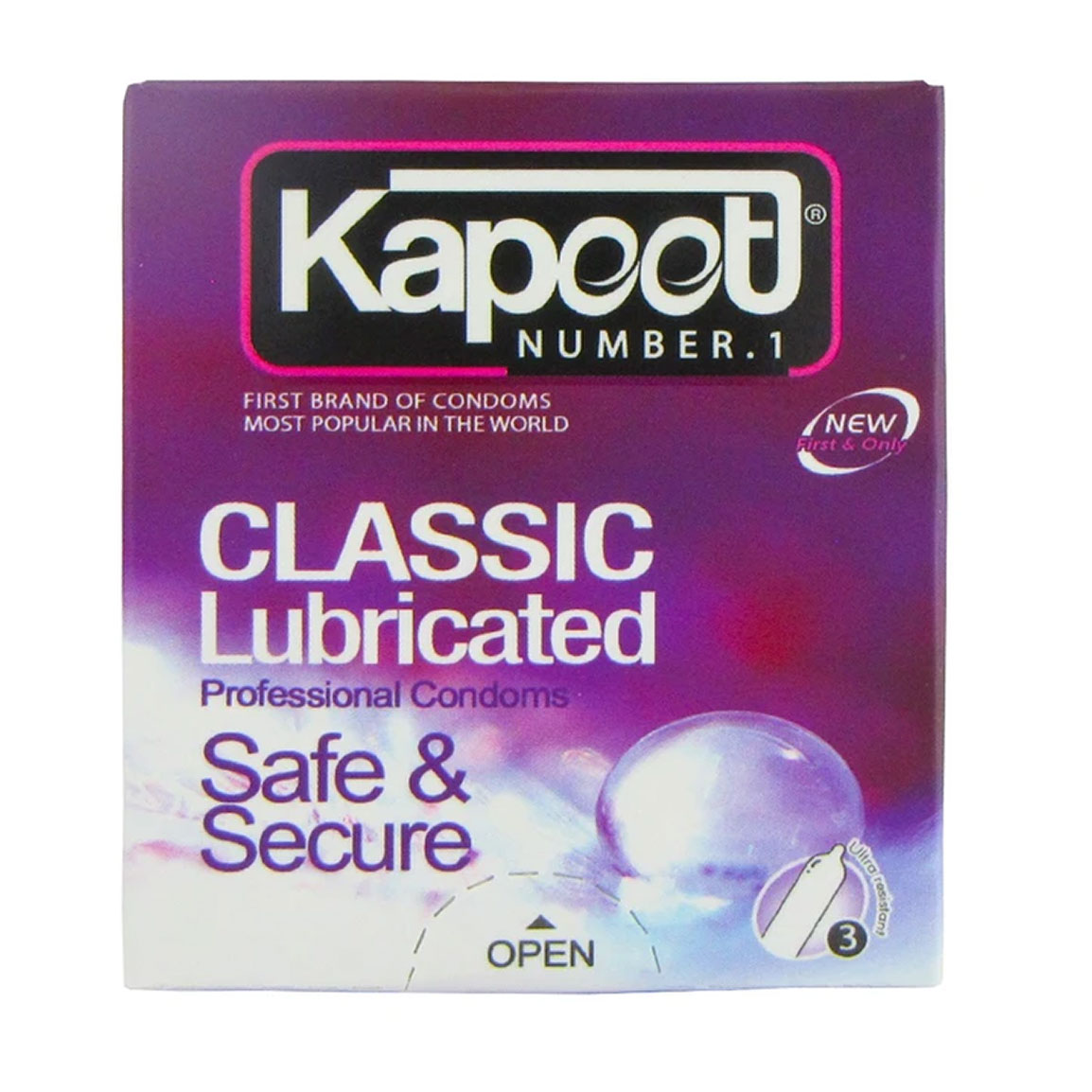 کاندوم مدل Classic Lubricated بسته 3 عددی