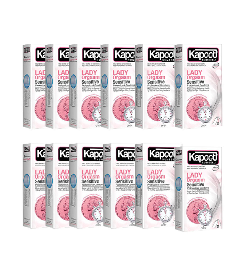 پک 12 عددی کاندوم مدل Lady Orgasm