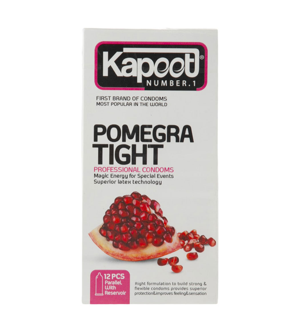 پک 12 عددی کاندوم مدل pomegra tight