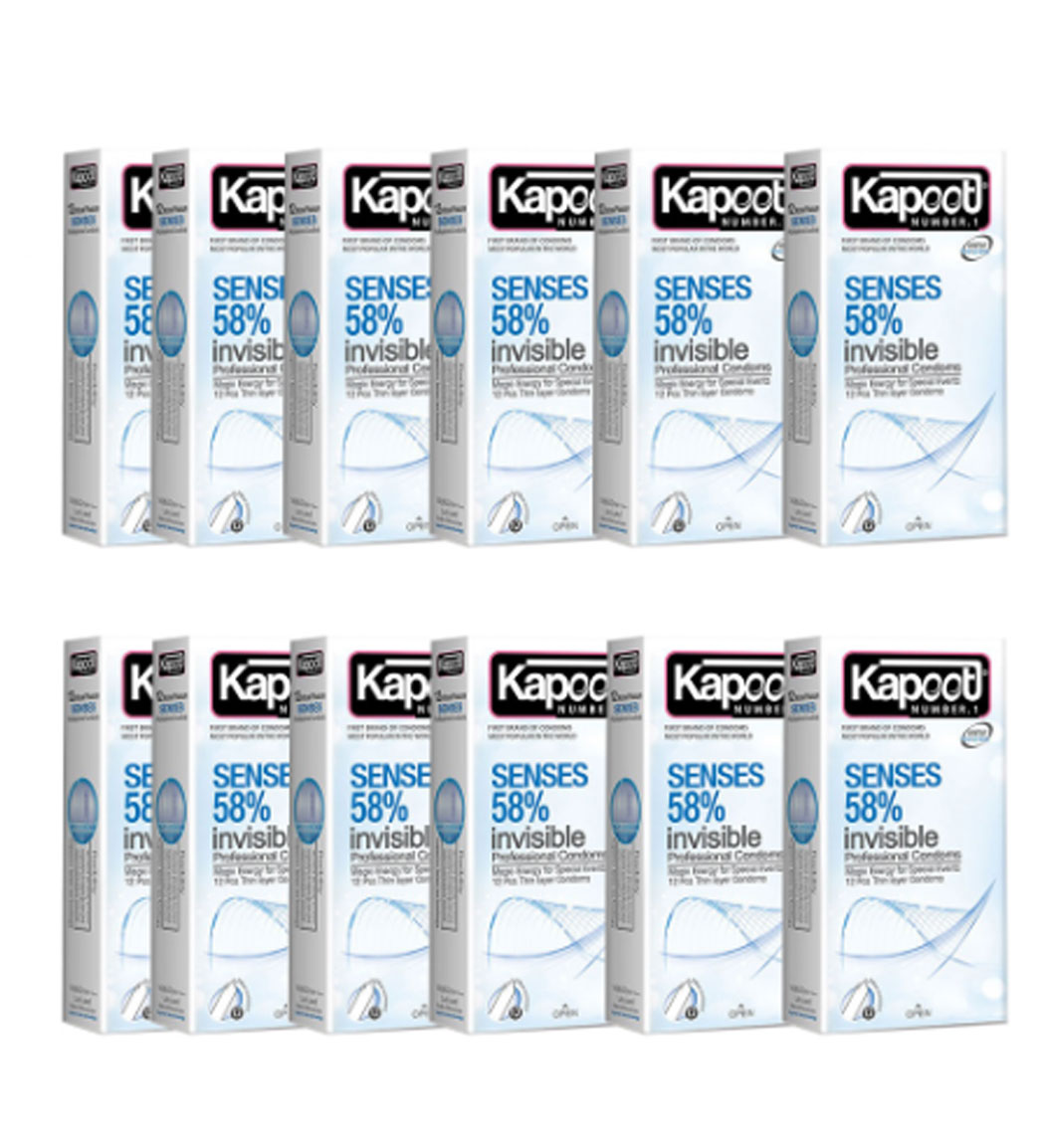 کاندوم مدل sense 58 پک 12 عددی