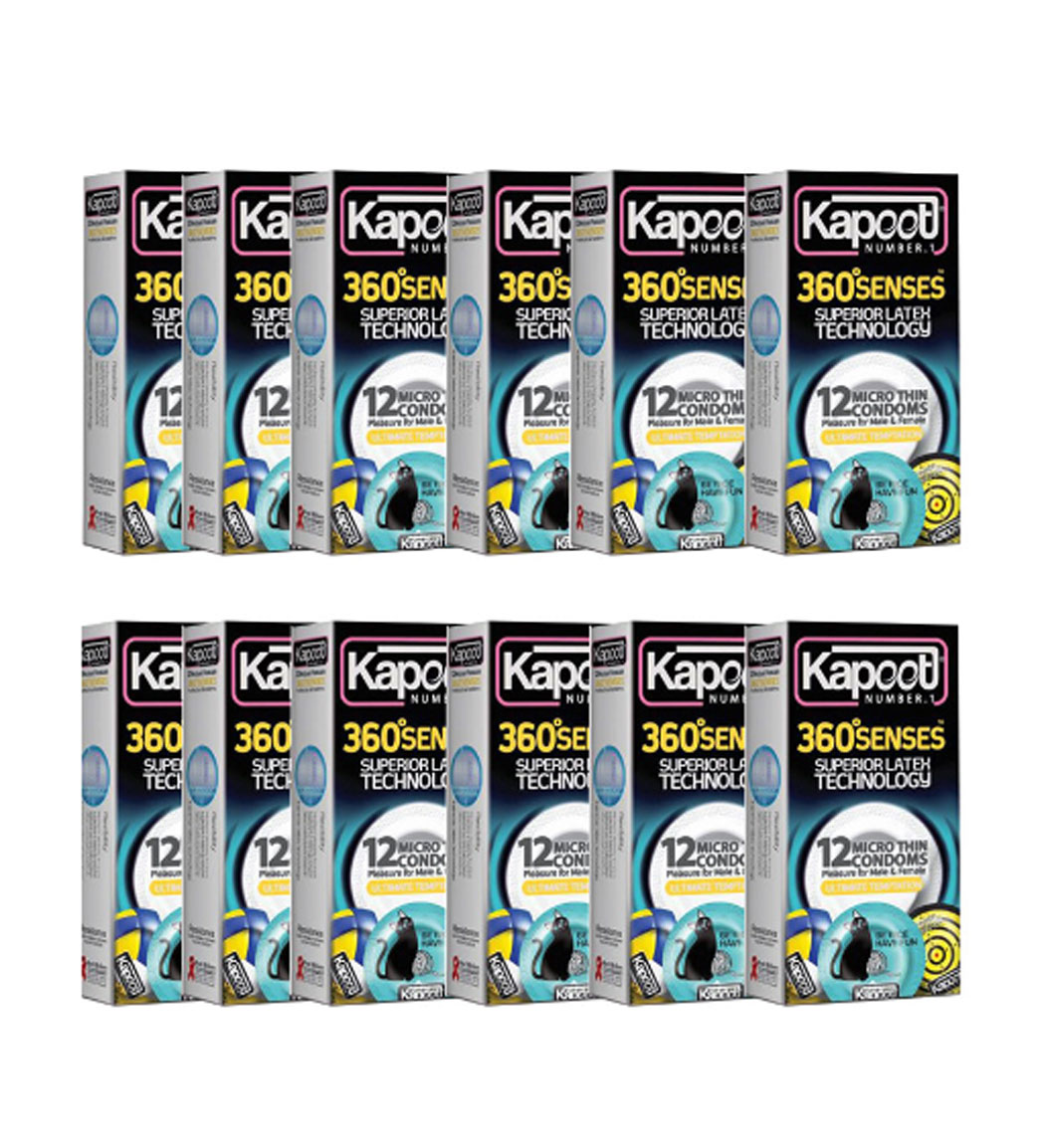 پک 12 عددی کاندوم مدل senses 360