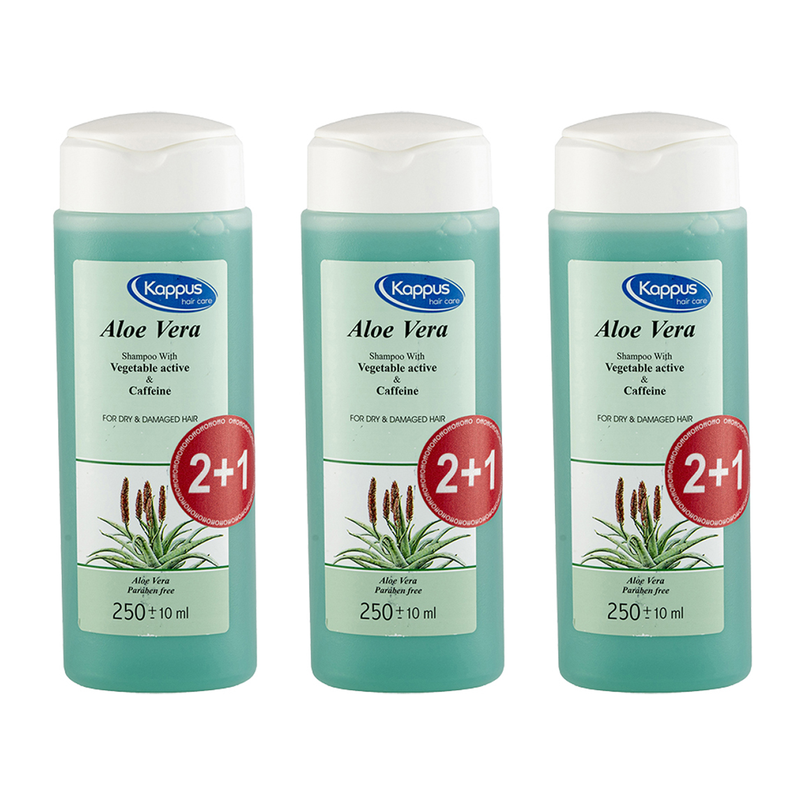 شامپو مو حاوی آلوئه ورا مناسب مو خشک و آسیب دیده بسته 3 عددی
