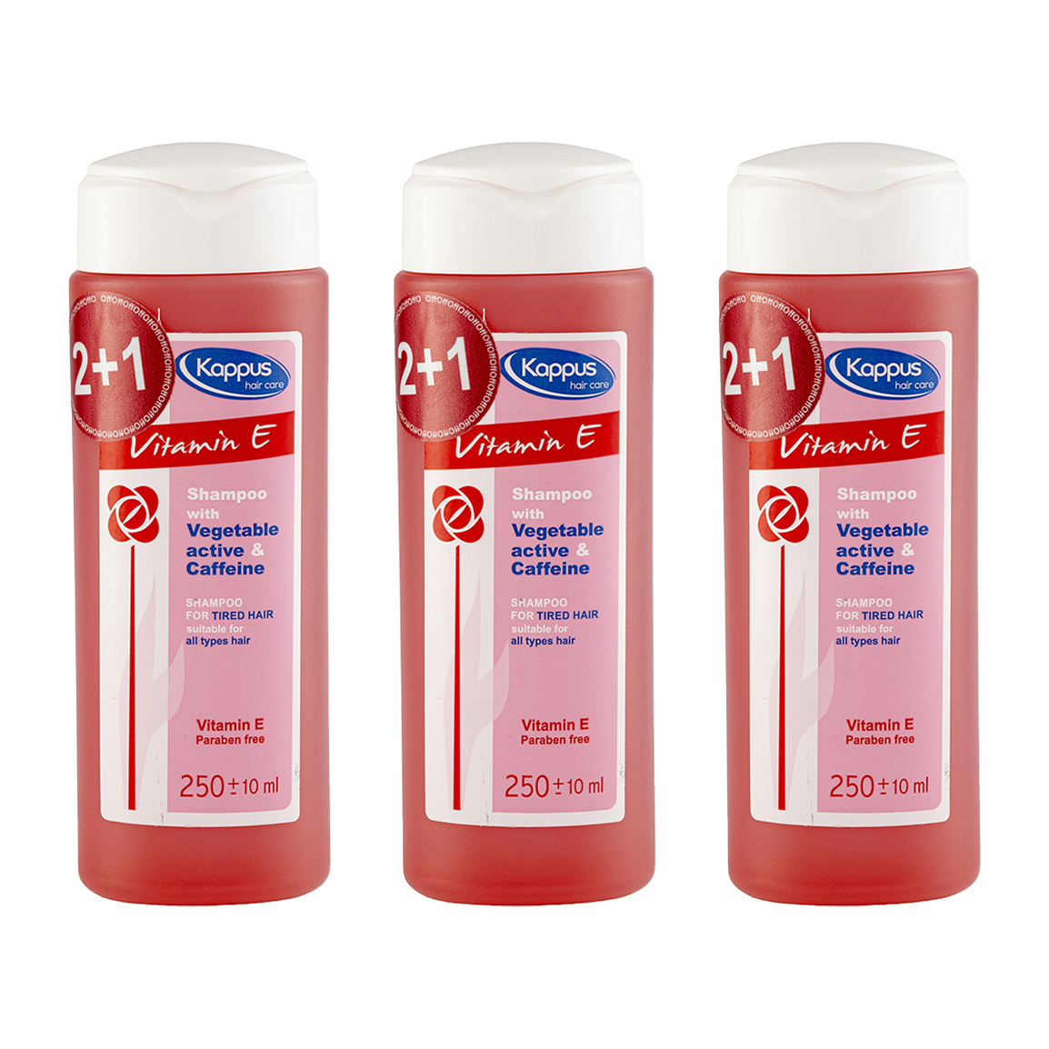 شامپو مو حاوی ویتامین E مناسب انواع مو بسته 3 عددی