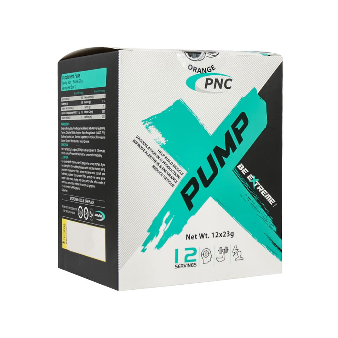 پودر ساشه پمپ بیوکراتین با طعم پرتقال بسته 12 عددی