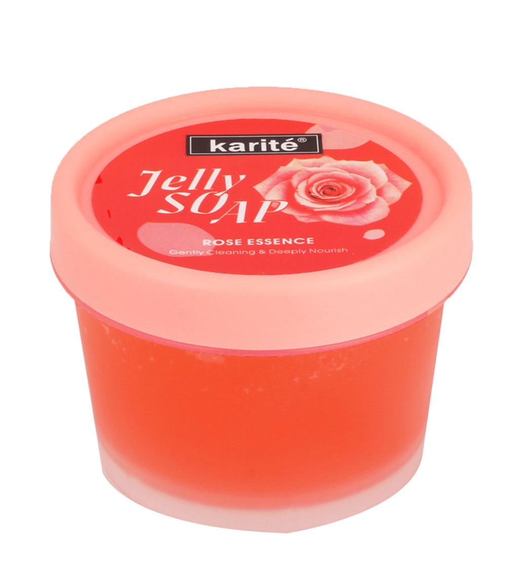 صابون ژله ای طبیعی صورت و بدن گل رز