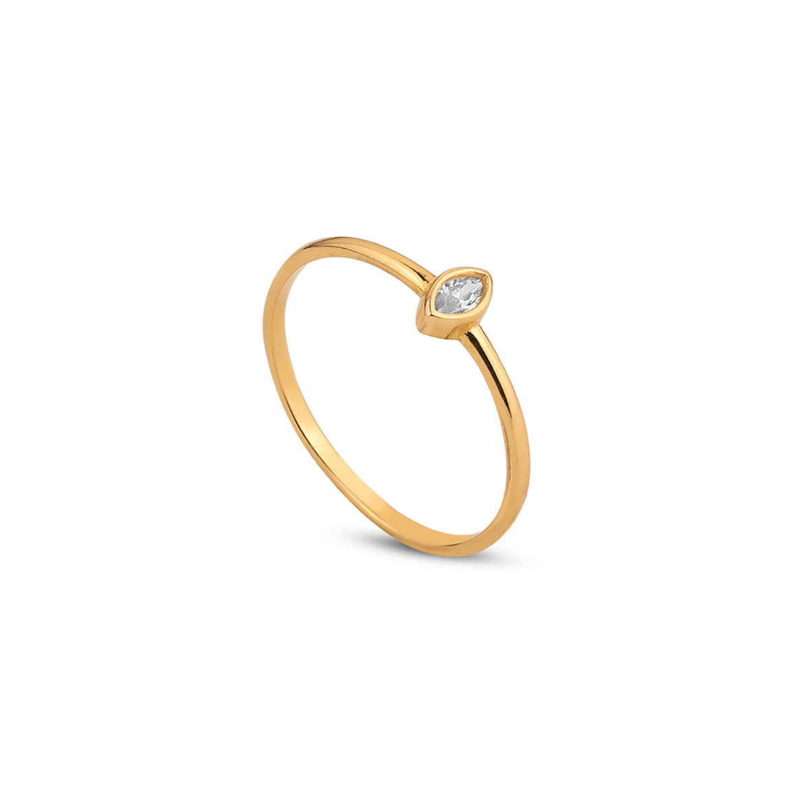 انگشتر طلا 18 عیار زنانه مدل مارکیز سنگ سایز 54 کد RMOH081