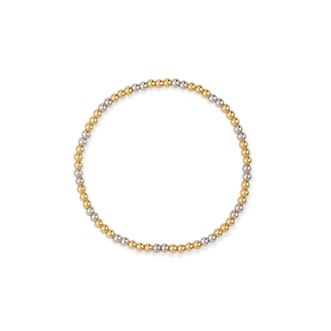 دستبند زنجیر طلا 18 عیار زنانه مدل گوی کشی کد BMR544