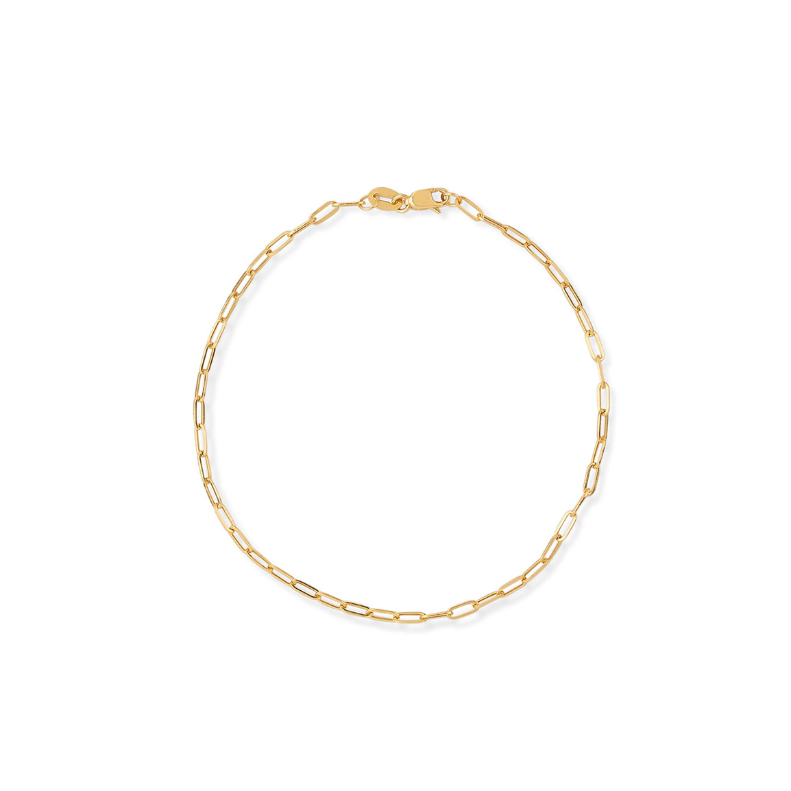 دستبند زنجیر طلا 18 عیار زنانه مدل زنجیر مستطیل کد BMR542&nbsp;