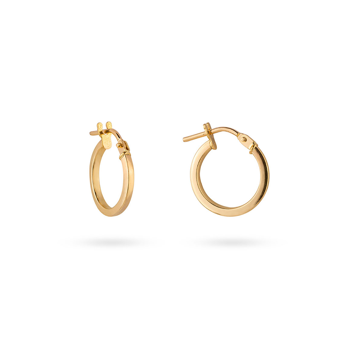 گوشواره طلا 18 عیار زنانه مدل حلقه ساده نازک کوچک کد EMR175