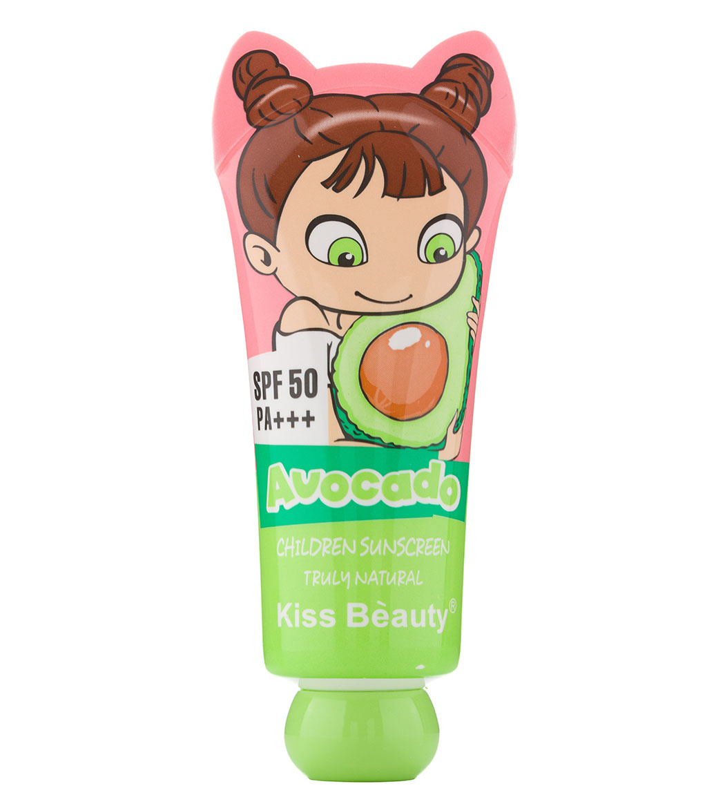 ضد آفتاب بی رنگ کودک دارای SPF50 حاوی عصاره آووکادو حجم 70 میل