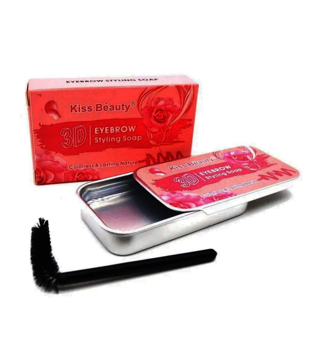 صابون ابرو طرح گل رز همراه برس مخصوص