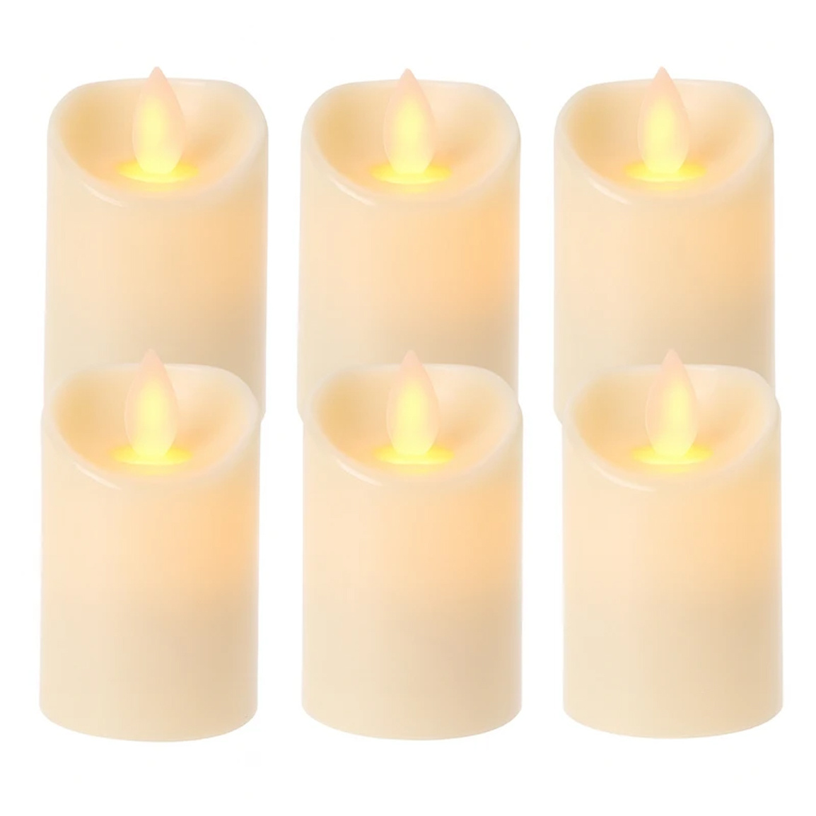 شمع ال ای دی مدل شعله متحرک کد 09 مجموعه 6 عددی