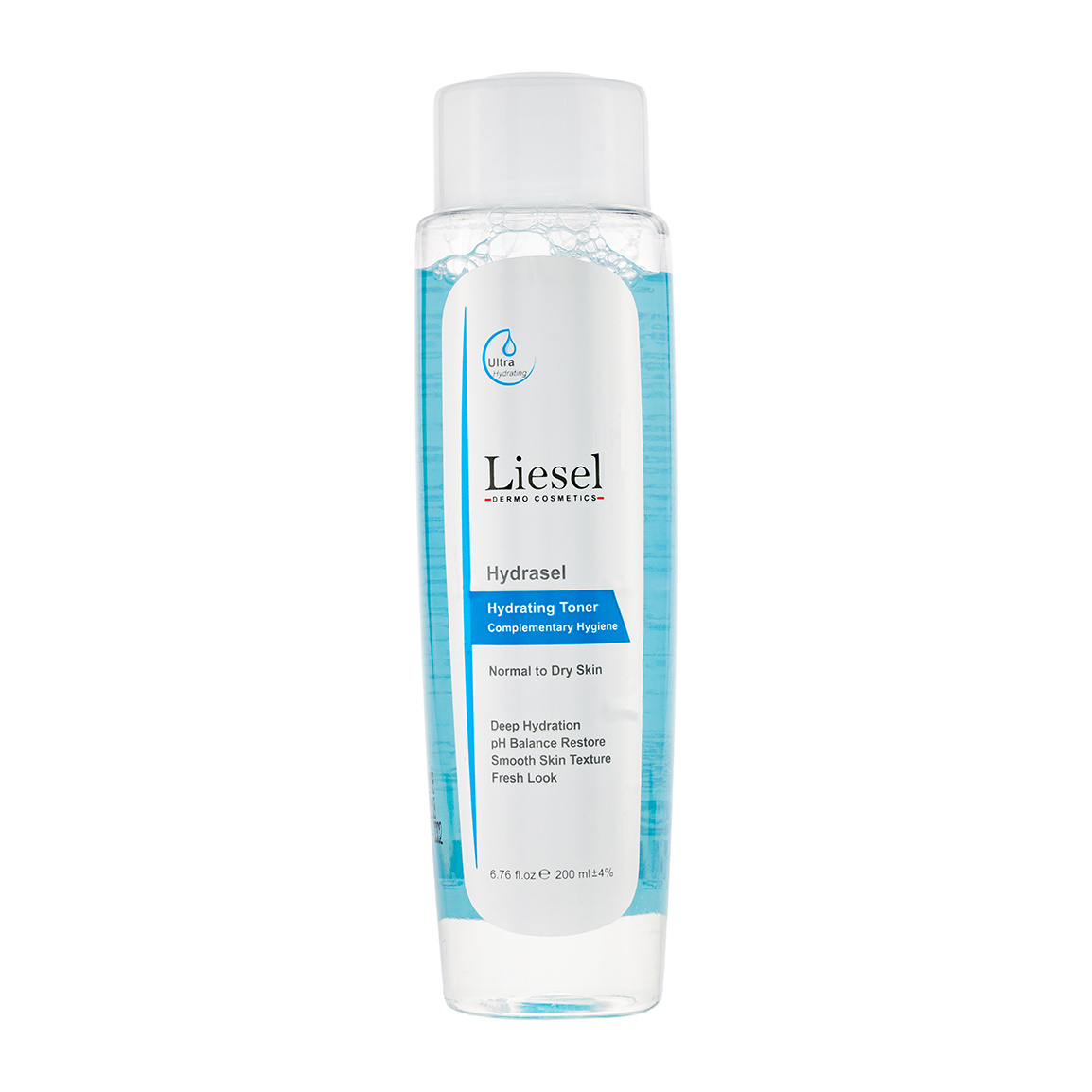تونر صورت مدل هیدراسل مناسب پوست خشک و نرمال حجم 200 میلی لیتر