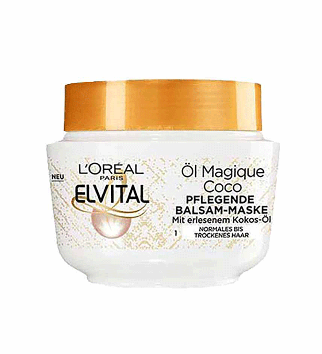 ماسک مو تقویت کننده حاوی روغن نارگیل مناسب موهای خشک و مستعد شکنندگی حجم 300 میل