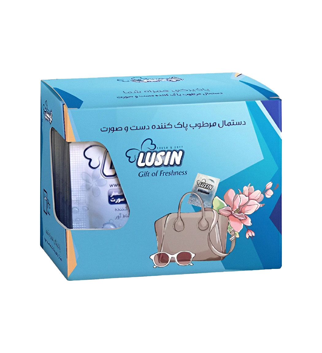 دستمال مرطوب شاسه ای پاک کننده دست و صورت بسته 10 عددی