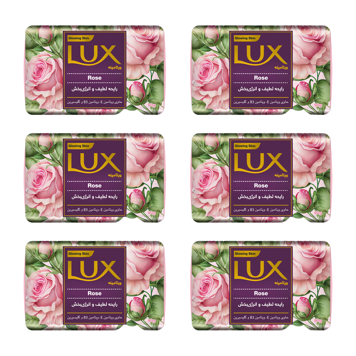 پک 1+5 صابون ویتامینه با رایحه گل رز وزن 90 گرم