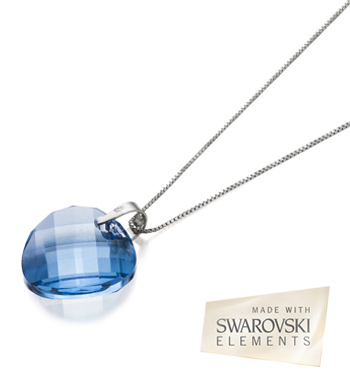 گردنبند کریستال و نقره دایره برش دار