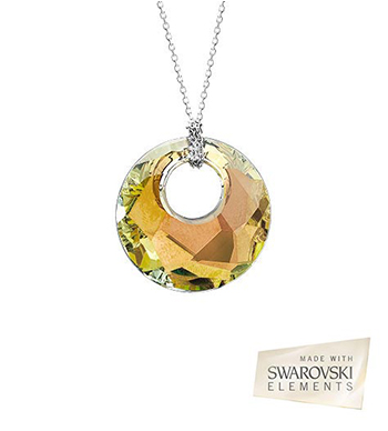 گردنبند کریستال با زنجیر بلند