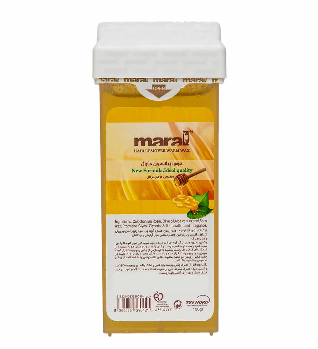 موم وکس گرم عسلی خشابی مناسب موی نرمال 100 گرمی