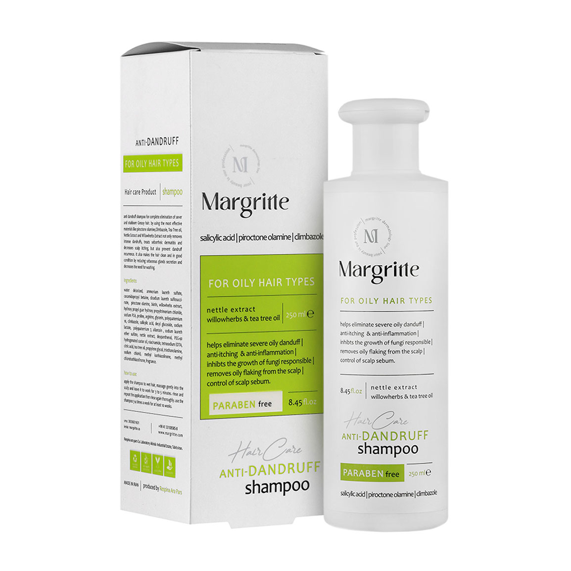 شامپو ضد شوره مناسب مو چرب حجم 250 میلی لیتر