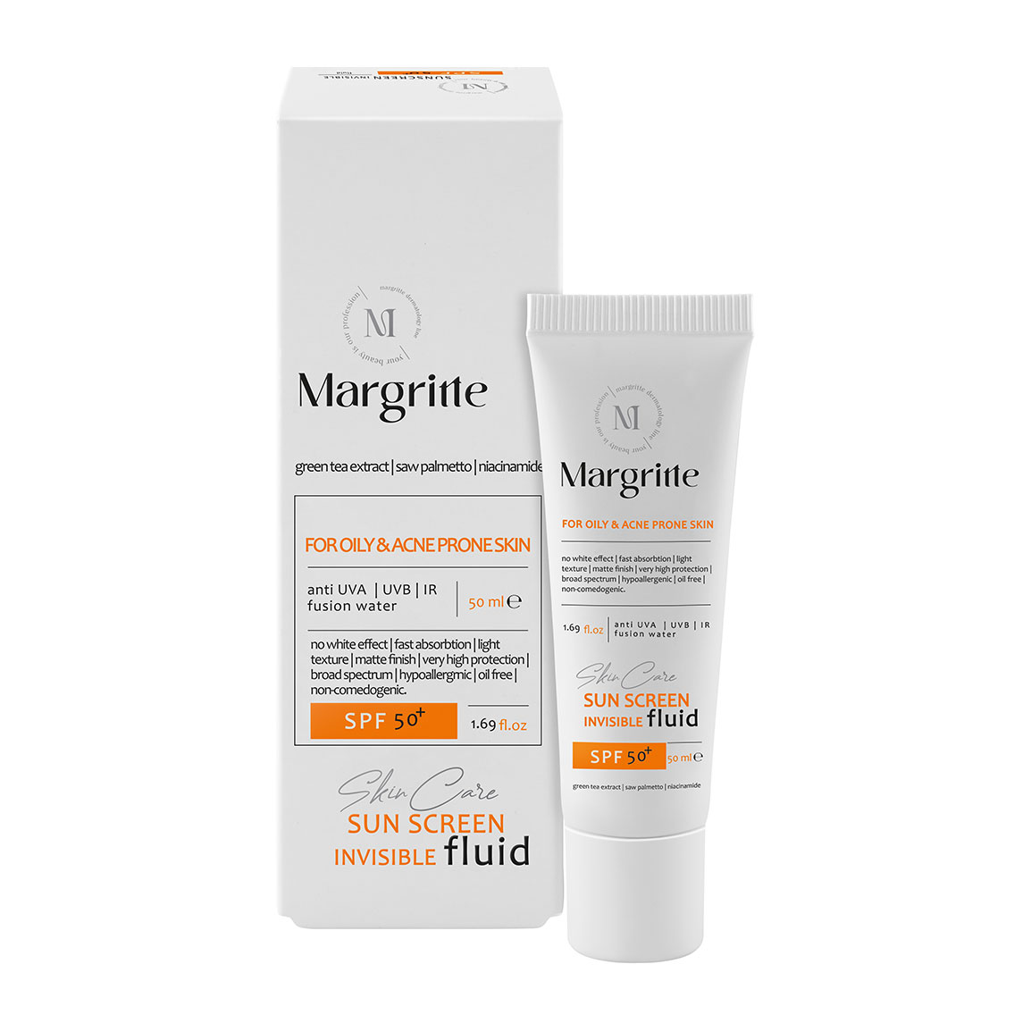 فلوئید ضد آفتاب بی رنگ با SPF50 مناسب پوست نرمال تا خشک حجم 50 میلی لیتر