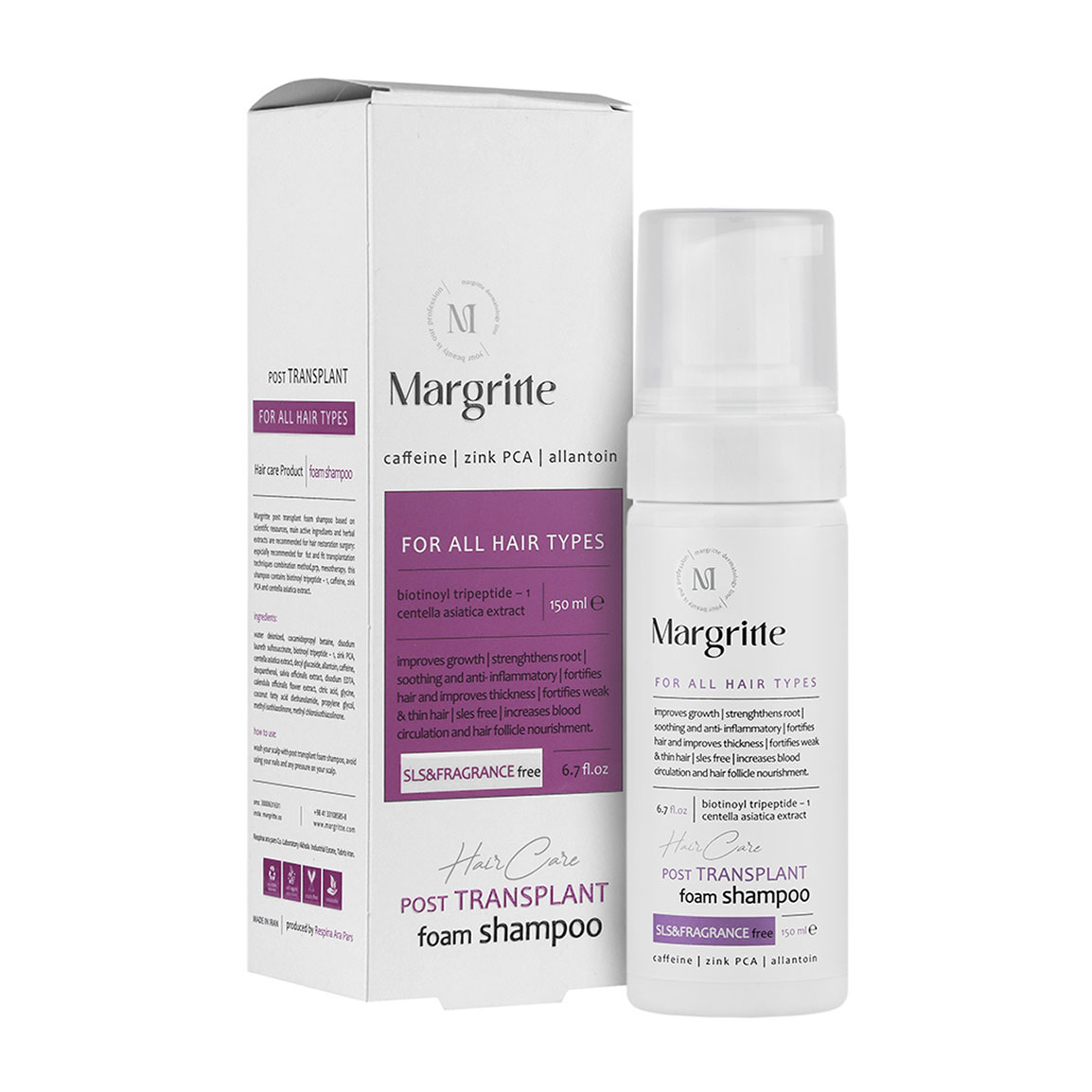 شامپو فوم پس از کاشت حجم 150 میلی لیتر