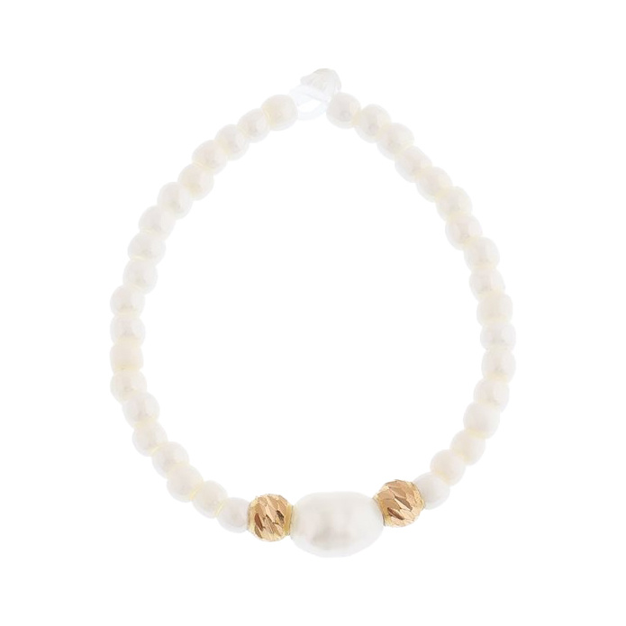 انگشتر طلا 18 عیار مدل  گوی و مروارید