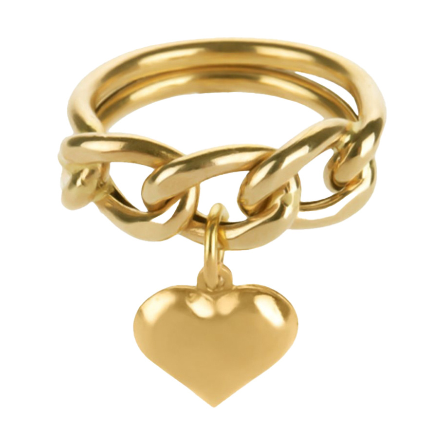 انگشتر طلا 18 عیار مدل کارتیه قلب