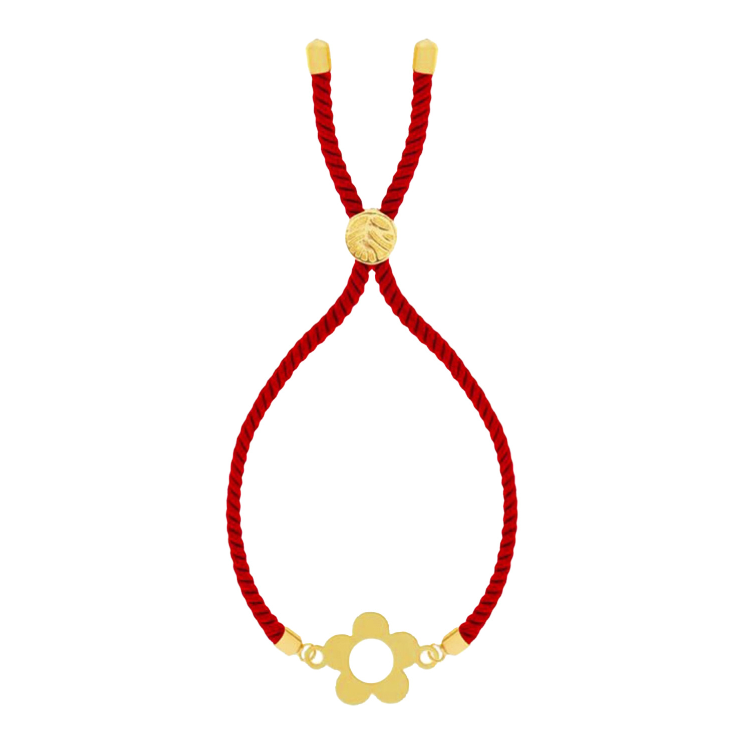 دستبند طلا 18 عیار مدل گل