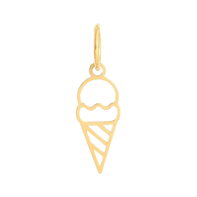 پلاک طلا 18 عیار مدل بستنی