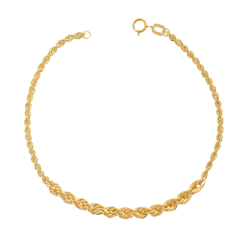 دستبند طلا 18عیار مدل طنابی