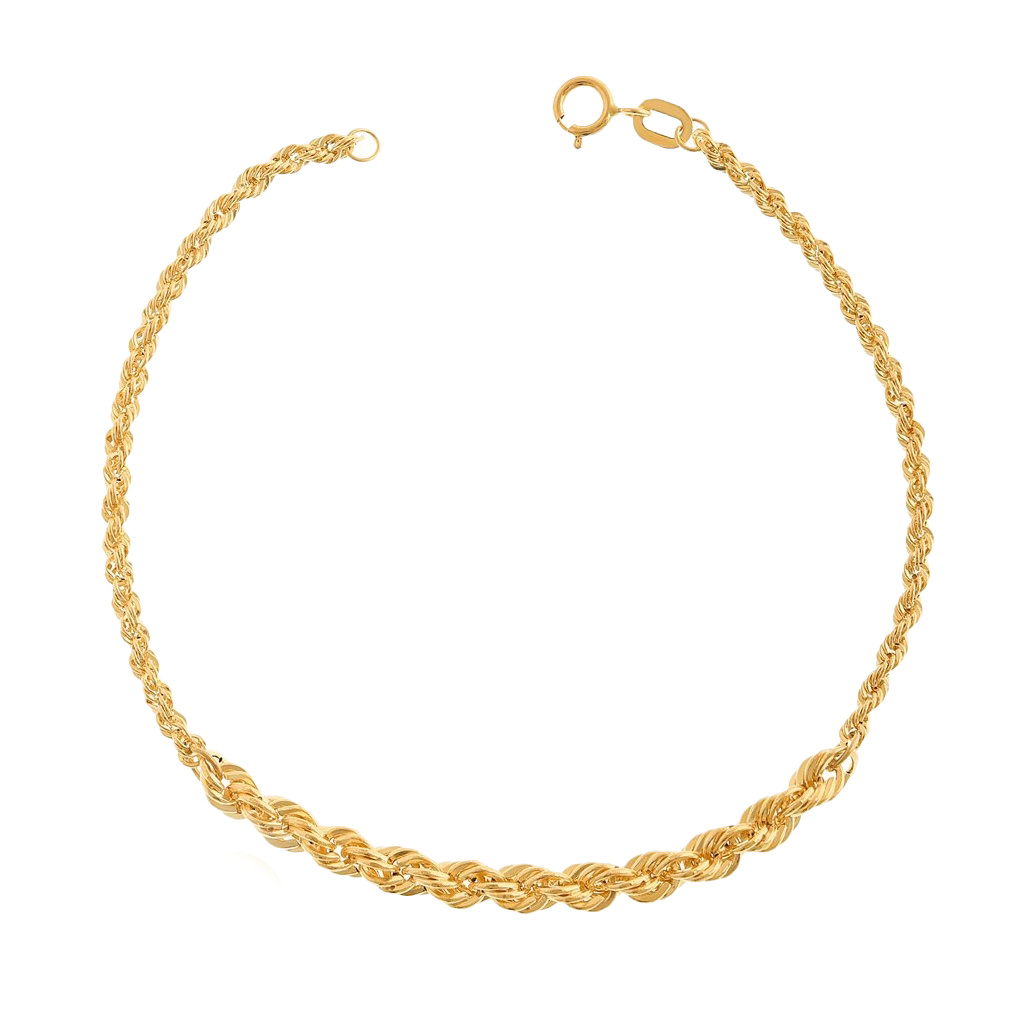 دستبند طلا 18عیار زنانه مدل طنابی1