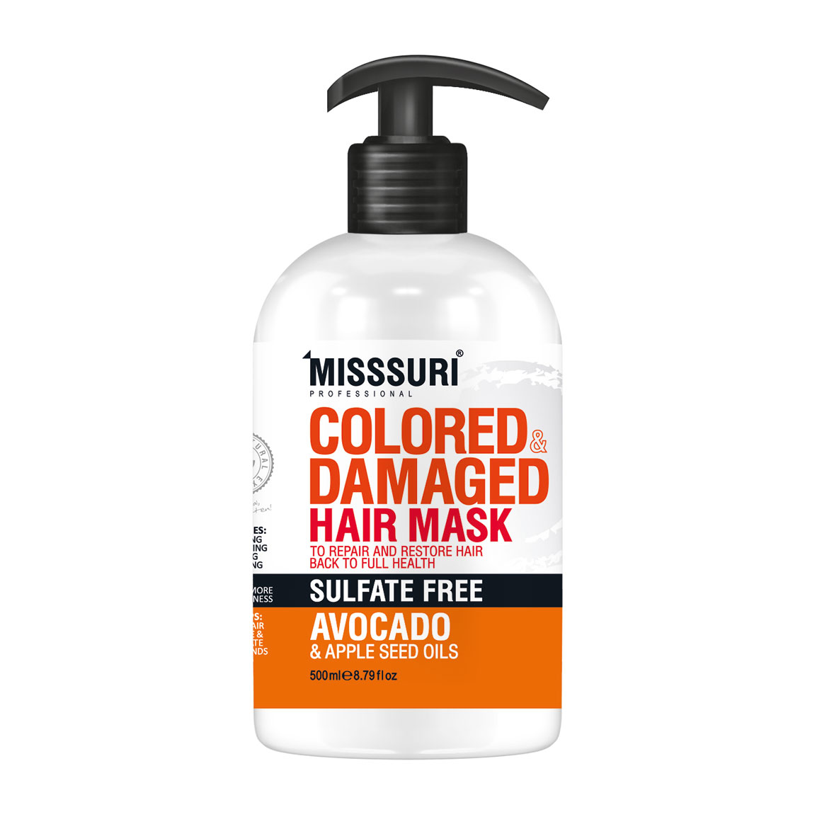 ماسک مو مناسب مو رنگ شده و آسیب دیده جهت بازسازی و ترمیم حجم 500 میل