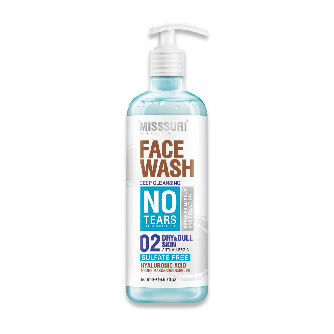 ژل شستشو صورت مناسب پوست خشک حجم 500 میلی لیتر