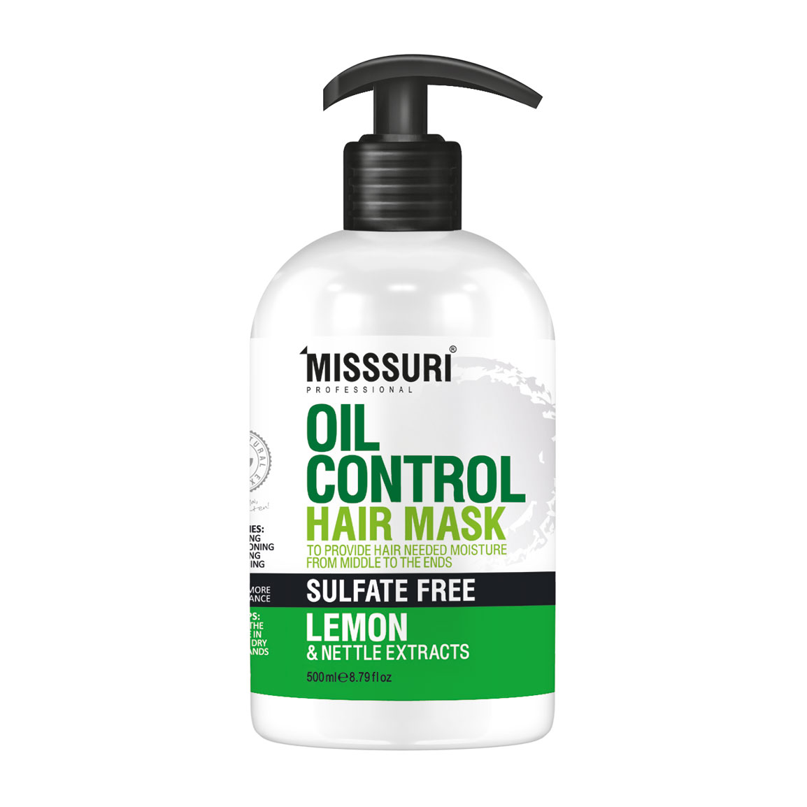 ماسک مو مناسب موهای چرب جهت کنترل چربی ساقه و ریشه مو حجم 500 میل