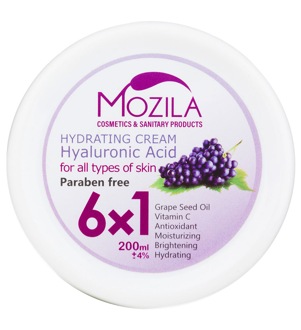 کرم آبرسان حاوی هیالورونیک اسید و روغن هسته انگور مناسب انواع پوست 200میل